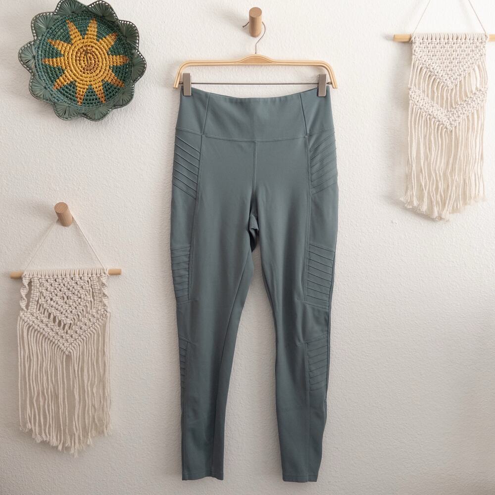 Athleta Delancy Moto Tight Legging Sage Green Size Medium